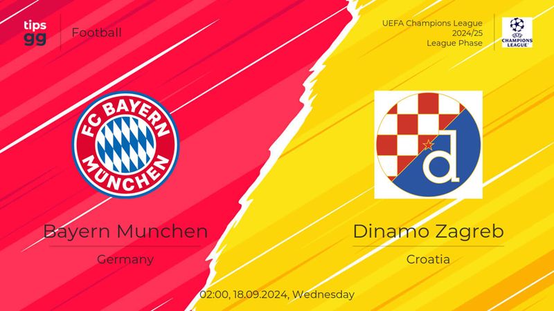 Tip kèo bóng đá trận Bayern Munich vs Dinamo Zagreb uk88
