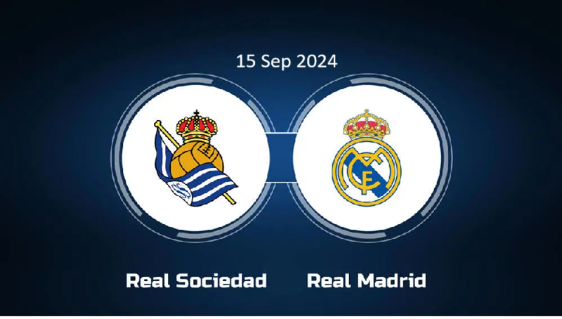 Tip kèo bóng đá trận Real Sociedad vs Real Madrid uk88