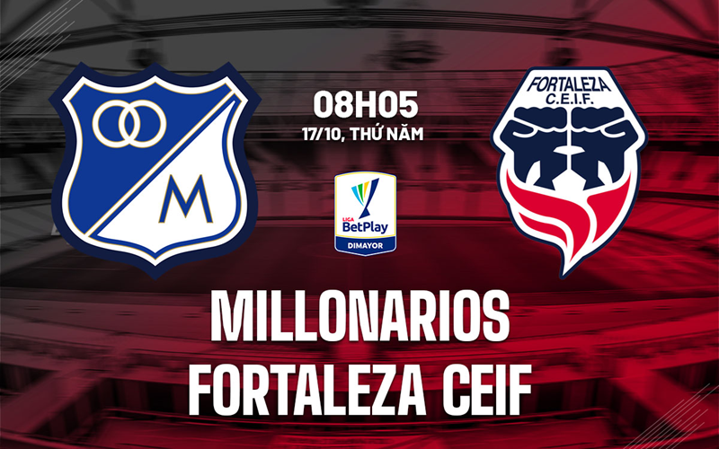 Tip kèo bóng đá trận Millonarios vs Fortaleza uk88