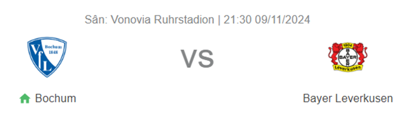 Tip kèo bóng đá trận Bochum vs Bayer Leverkusen uk88