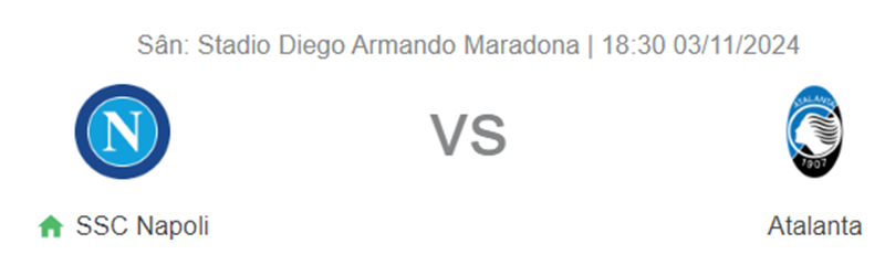 Tip kèo bóng đá trận Napoli vs Atalanta uk88