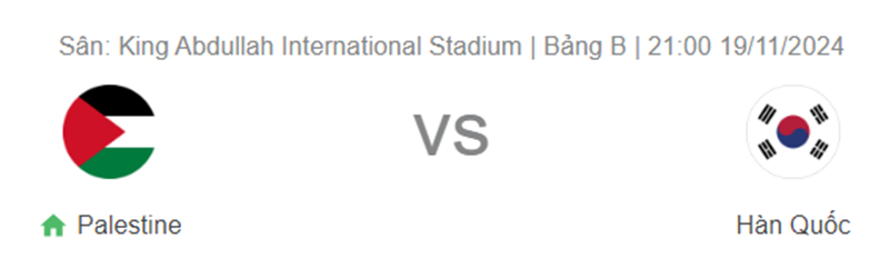 Tip kèo bóng đá trận Palestine vs South Korea uk88