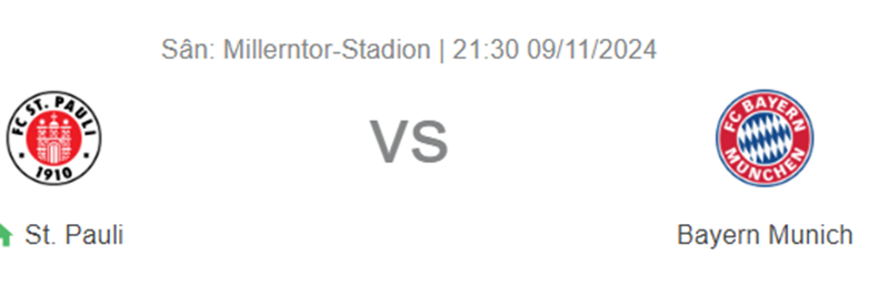 Tip kèo bóng đá trận St Pauli vs Bayern Munich uk88