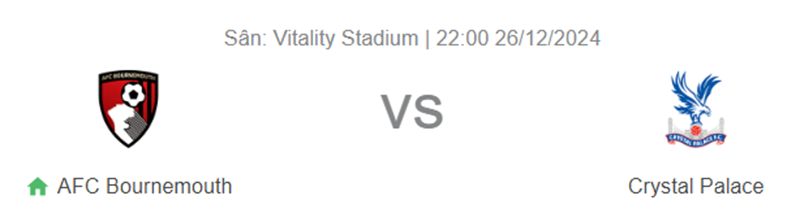 Nhận định trận đấu Bournemouth vs  Crystal Palace uk88