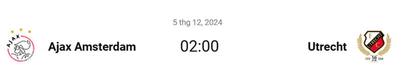 Tip kèo bóng đá trận Ajax vs Utrecht uk88
