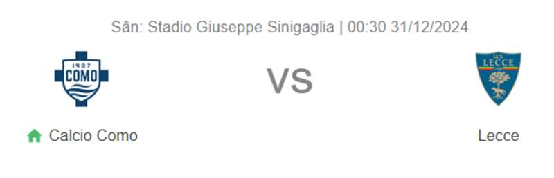 Tip kèo bóng đá trận Como vs Lecce uk88