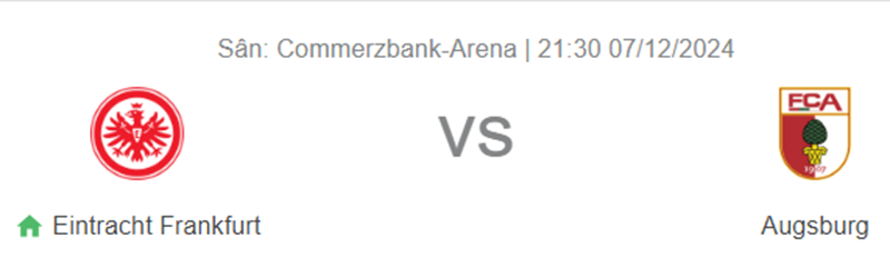 Tip kèo bóng đá trận Eintracht Frankfurt vs Augsburg uk88