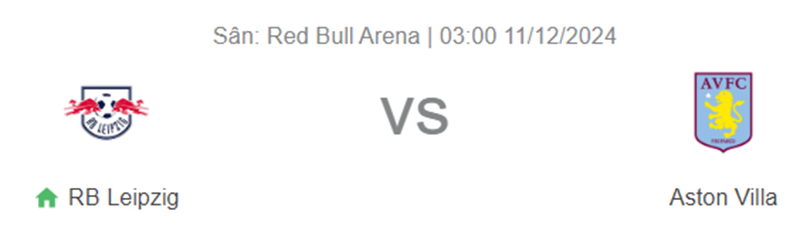 Tip kèo bóng đá trận RB Leipzig vs Aston Villa uk88