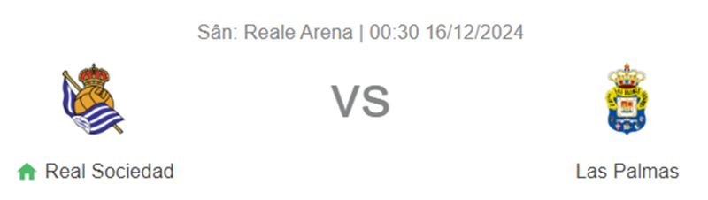 Tip kèo bóng đá trận Real Sociedad vs Las Palmas uk88