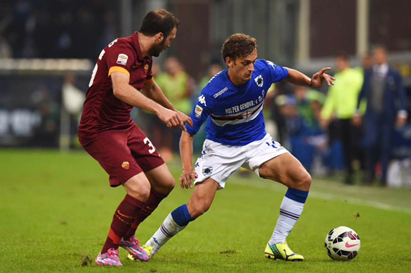 Tip kèo bóng đá trận Sampdoria vs AS Roma uk88