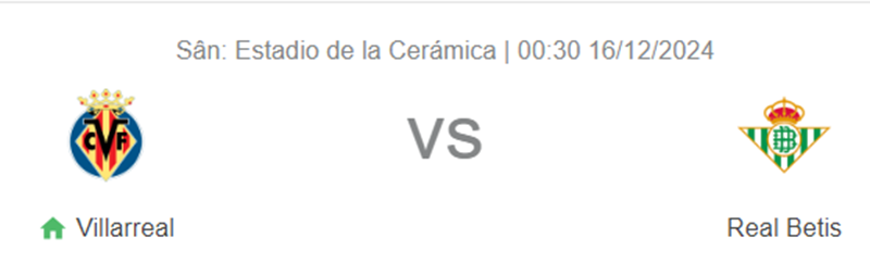 Tip kèo bóng đá trận Villarreal vs Real Betis uk88
