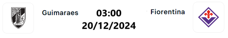Tip kèo bóng đá trận Vitoria Guimaraes vs Fiorentina uk88