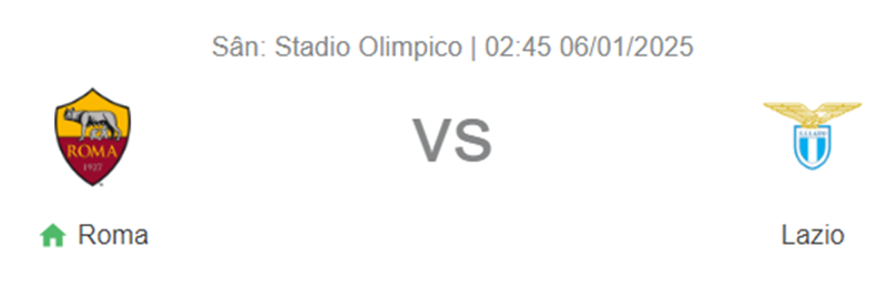 Nhận định trận đấu AS Roma vs Lazio uk88