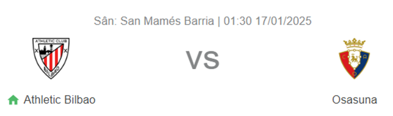 Nhận định trận đấu Athletic Bilbao vs Osasuna uk88