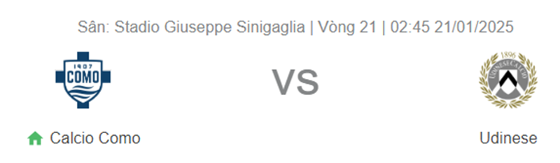 Nhận định trận đấu Como vs Udinese uk88