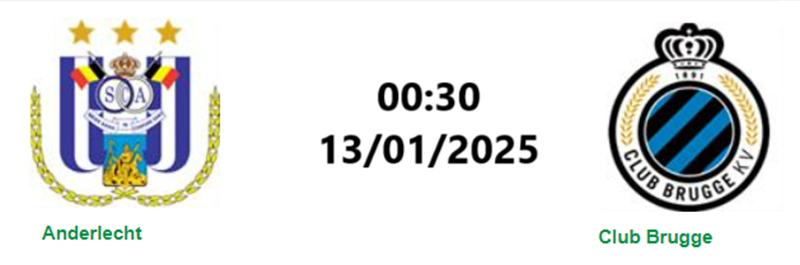 Tip kèo bóng đá trận Anderlecht vs Club Brugge uk88