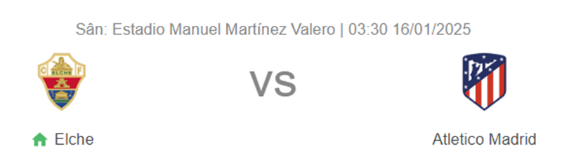 Tip kèo bóng đá trận Elche vs Atletico Madrid uk88