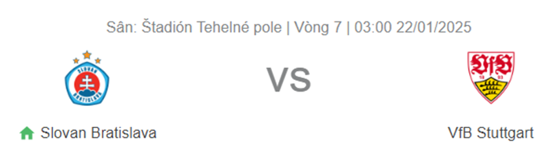 Tip kèo bóng đá trận Slovan Bratislava vs VfB Stuttgart uk88