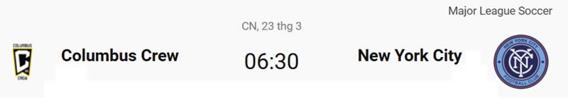 Tip kèo bóng đá trận Columbus Crew vs New York City uk88