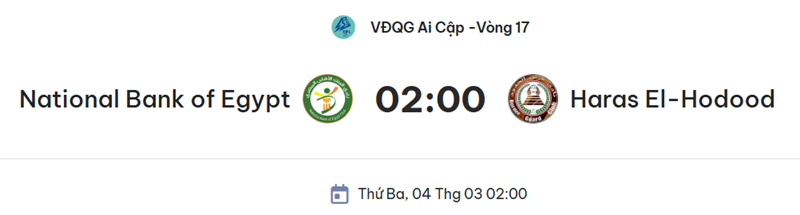 Tip kèo bóng đá trận National Bank vs Haras El Hodoud uk88