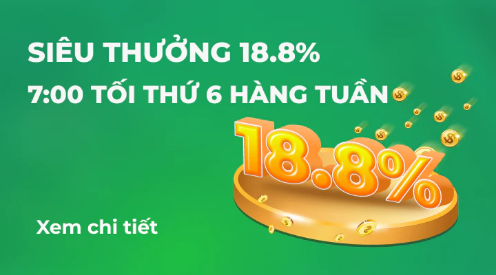 UK88 thưởng nạp mỗi tuần cho tất cả thành viên.